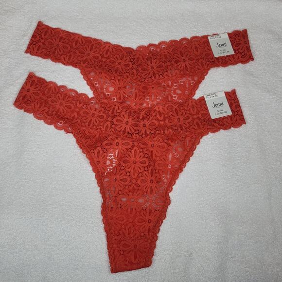 Jenni Intimates Thong Underwear Panties Cayenne - Picture 2 of 4